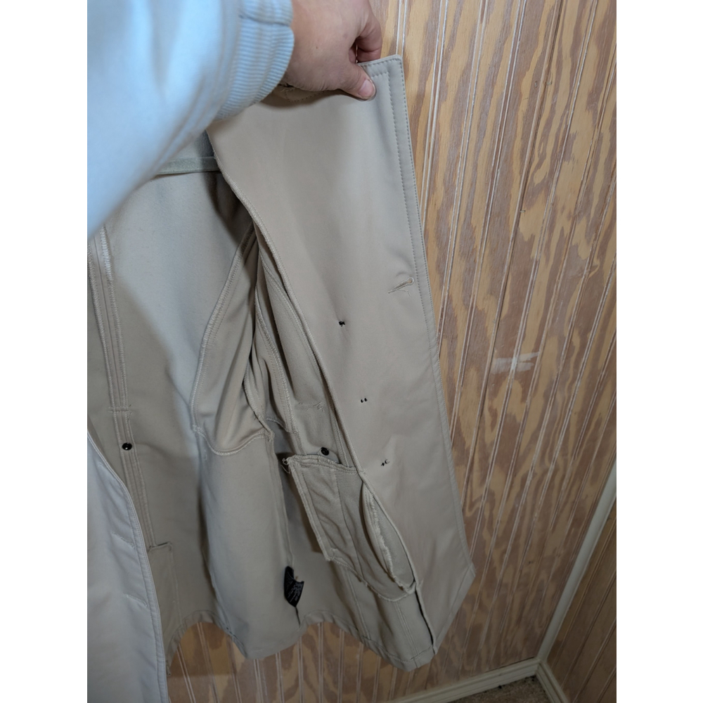 Women's Debby Collection Trench Coat, Beige, Size M - Picture 5 of 7